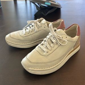 Clark’s women’s white sneakers, size US 7, lightly used